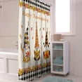 thumbnail image 4 of Fall Shower Curtain Maple Leaf Fallen Leaves Shower Curtains for Bathroom Pumpkin Gnomes Bath Curtains Sets with Hooks for Autumn Thanksgiving Seasonal Decor Polyester Waterproof Extra Long 72" X 84", 4 of 6