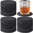 thumbnail image 1 of MAPRIAL 36 Pieces Slate Coasters, 4 Inch Round Coasters for Drinks Black Stone Coasters Bulk Rustic Coasters Set with Anti-Scratch Backing for Bar, Ho, 1 of 8