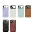 thumbnail image 7 of Case for iPhone 16 Pro Max, Water Ripple Design PU Leather + PC Protective Cover, Compatible with MagSafe, Ultra Slim Lightweight Shockproof Non-Slip Stylish Men Women Phone Case, Purple, 7 of 7