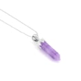 thumbnail image 5 of Natural Amethyst Hexagon Shape Pendant Necklace in Sterling Silver for Women with 18-inch Adj. Chain, February Birthstone Jewelry for Her Birthday, Wedding Anniversary, Christmas, Mothers Day, 5 of 7