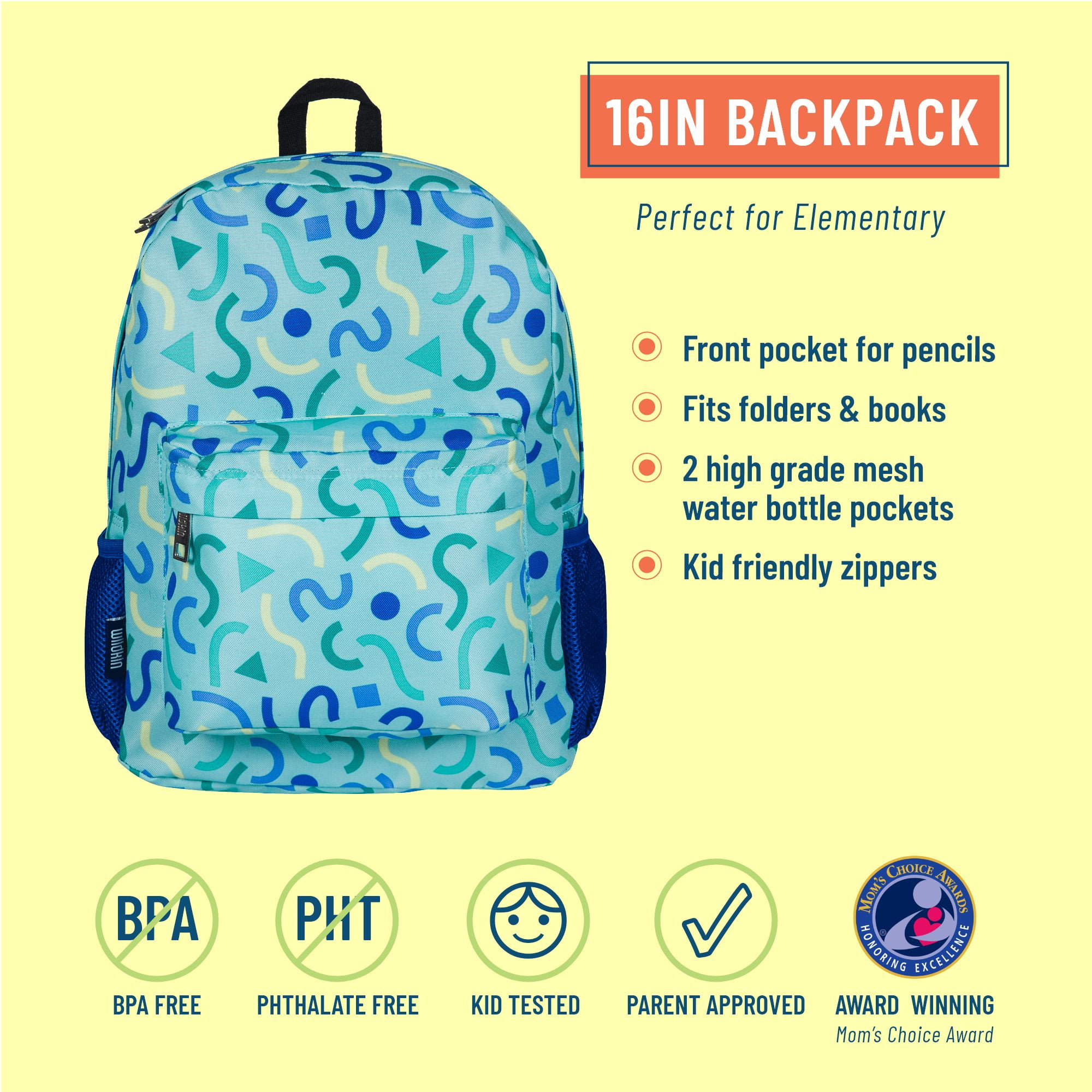 Wildkin Kids 16 Inch Backpack for Boys and Girls (Confetti Blue)