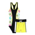 thumbnail image 2 of Alvivi Girls 2Pcs Swimwear One-piece Racer Back Jumpsuit Top Boyshorts Swimsuit Set 4-16, 2 of 6