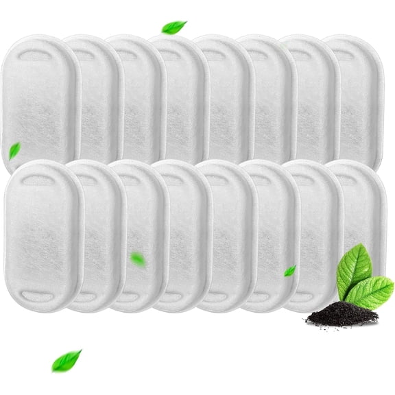 Cat Fountain Filters, 16 Pack Cat Water Fountain Filter for 67oz/2L Cat Water Fountain Stainless Steel, Pet Drinking Fountain