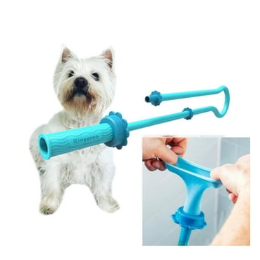 Rinseroo XL: Slip-on Dog Wash Hose Attachment. Pet Bather for Showerhead and Sink. (Not for use on Tub Faucet)Handheld Shower Sprayer/Washer. 6 Foot Hose. Fits Heads up to 4" Wide. No Installation
