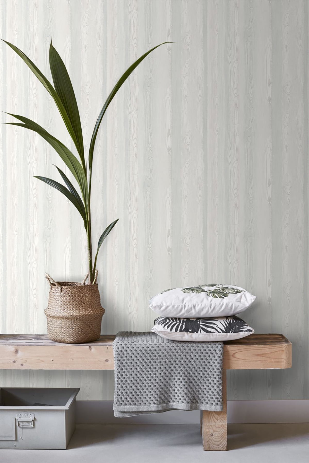 ESTA Home Cady Ivory Wood Panel Wallpaper, 20.5-in by 33-ft