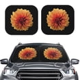 thumbnail image 2 of Sikiie Orange Dalia Print Foldable Car Windshield Sun Visor, Car Window Sunshade Suitable for Sedan, SUV and Truck Car Accessories-Medium, 2 of 6