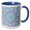 Blue/White, variant on 3drose, Hypnotic Abstract Dynamic Radial Pattern Mosaic Background Design, 11oz Mug