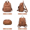 thumbnail image 3 of Vintage Large Capacity Backpack Purse for Women, Stylish PU Leather Casual Travel Shoulder Bag, Fashionable Everyday Rucksack for Work, and Weekend Getaways, 3 of 4