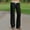 Black, variant on Antqov Cargo Pants Women, Elastic Waist Solid Color Drawstring Straight Leg Work Pants with Pockets, Outdoor Daily Trendy Lightweight Casual Hiking Pants