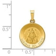 thumbnail image 2 of 14k Yellow Gold Polished and Satin CariDad Del Cobre Medal Pendant - Measures 22x15mm Wide, 2 of 2