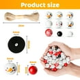 thumbnail image 5 of 450 Pieces Wooden Beads, Christmas Snowman Wood Beads with 6 Different Cuty Face, Christmas Gifts Stocking Stuffers, DIY Crafts Beads, Wooden Beads Ornament for Decoration Bracelets Pendants, 5 of 8