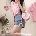 thumbnail image 5 of Bolso de hombro MBTI Melody para mujer, bonito bolso de mano estilo Lolita Jk con bordado en forma de corazón, bolso de mano informal de cuero, bolso cruzado nuevo para mujer, 5 of 5