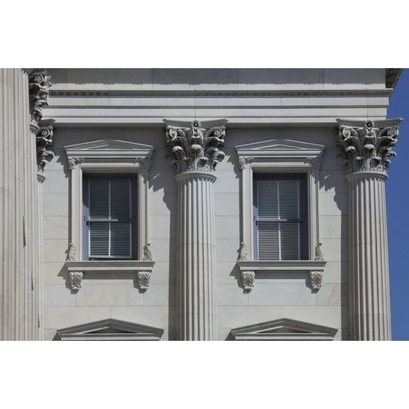 Print: Exterior Window Detail, U.S. Custom House, Charleston, South