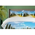thumbnail image 4 of Ambesonne Historic Duvet Cover Sets, Mediterranean Trees, 2-King, Cream Green Blue, 4 of 6