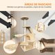 thumbnail image 2 of Mueble Rascador para Gato POLI PETS Bambino Multifuncional con Felpa Suave, 2 of 7