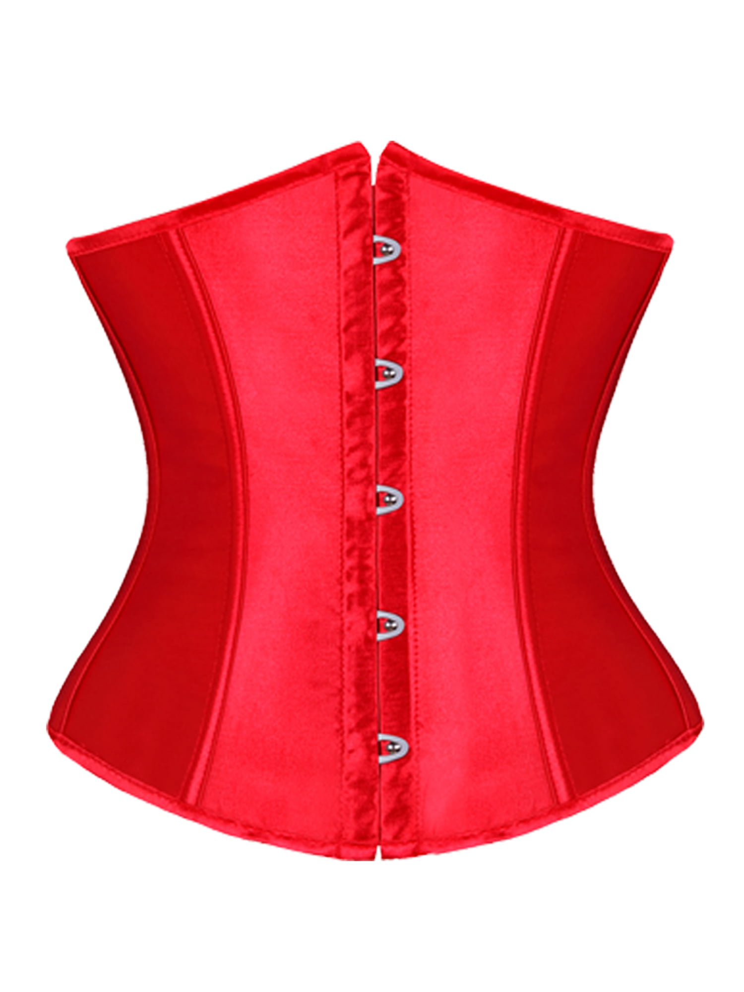 LELINTA Sexy Underbust Corset Lingerie Lace up Back Corset Bustier 12 Plastic Boned with G-String,Red S-2XL Walmart.com