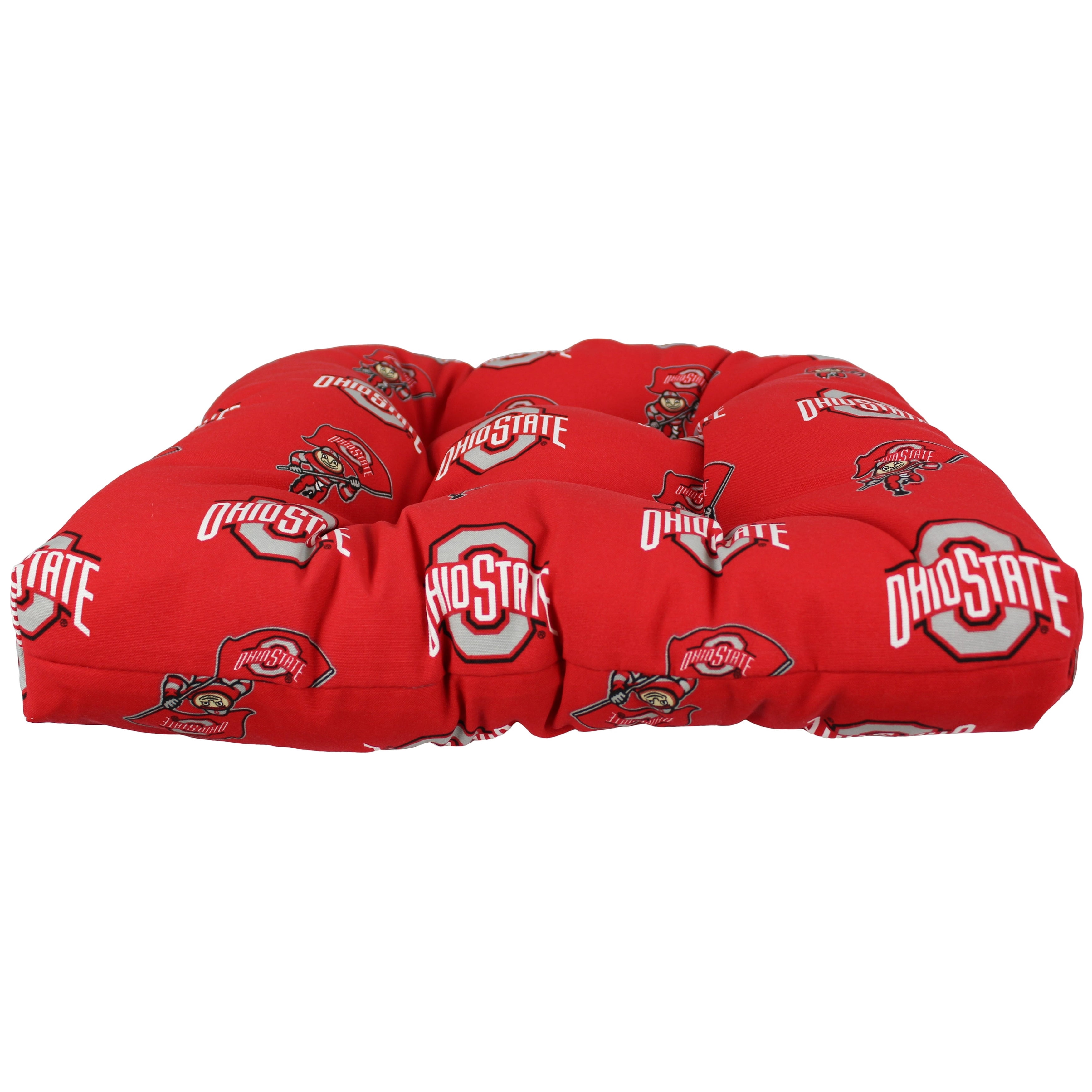 College Covers Ohio State Buckeyes Patio Seat D Cushion 20" x 20", 2 Tie Backs