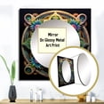 thumbnail image 3 of Designart "Ancient Colorful Mandala Magical Heritage I" Boho Mandala Square Mirror Wall Decor Traditional - Large Pink Square Bathroom Mirror - Square Printed Wall Mirror Art, 3 of 5