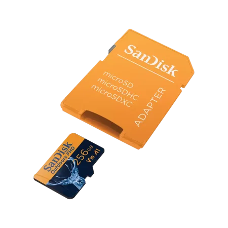 SanDisk - Outdoors 4K 256GB microSDXC UHS-I Memory Card with SD Adapter