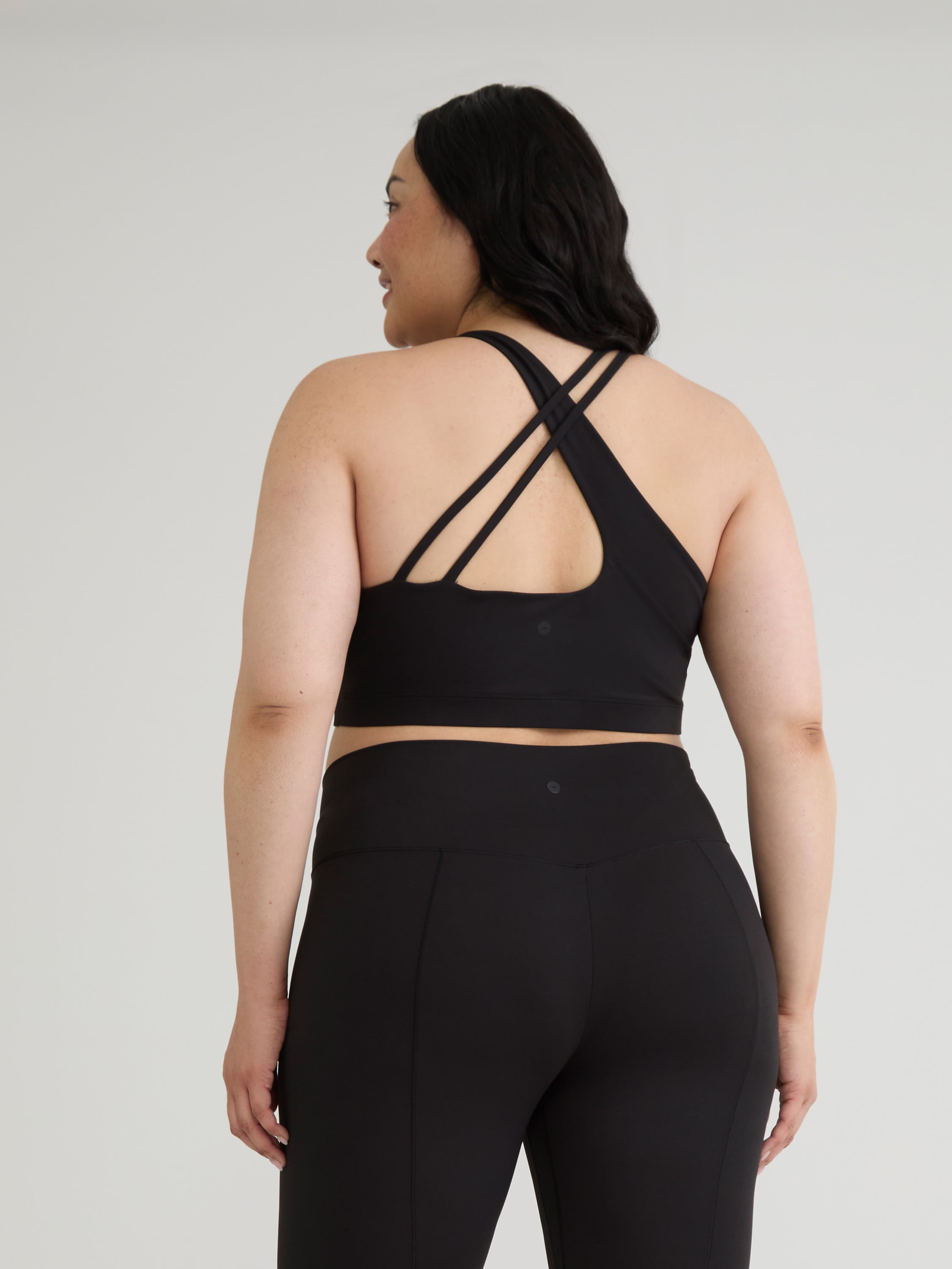 Avia Women's and Women’s Plus SoftSculpt One Shoulder Sports Bra, Sizes XS-4X
