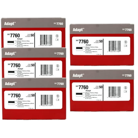 Hollister Adapt Adhesive Remover Wipes, 7760, 50 Count - 5 Pack