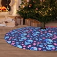 thumbnail image 6 of Yiaed Blue Skull Flower Print Christmas Tree Skirt , Tree SkirtsTree Mat for Christmas Winter Holiday Indoor Decorations-30", 6 of 7
