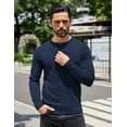 thumbnail image 4 of COOFANDY Mens Collarless Henley Tshirts Casual Long Sleeve Knitting T-Shirts Business Fashion Winter Pullover, 4 of 6