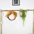 thumbnail image 3 of Wangscanis Halloween Simulation Garland, Maple Leaf Pine Cone Burlap Bow, 3 of 9