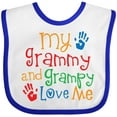thumbnail image 3 of Inktastic My Grammy and Grampy Love Me Boys or Girls Baby Bib, 3 of 4