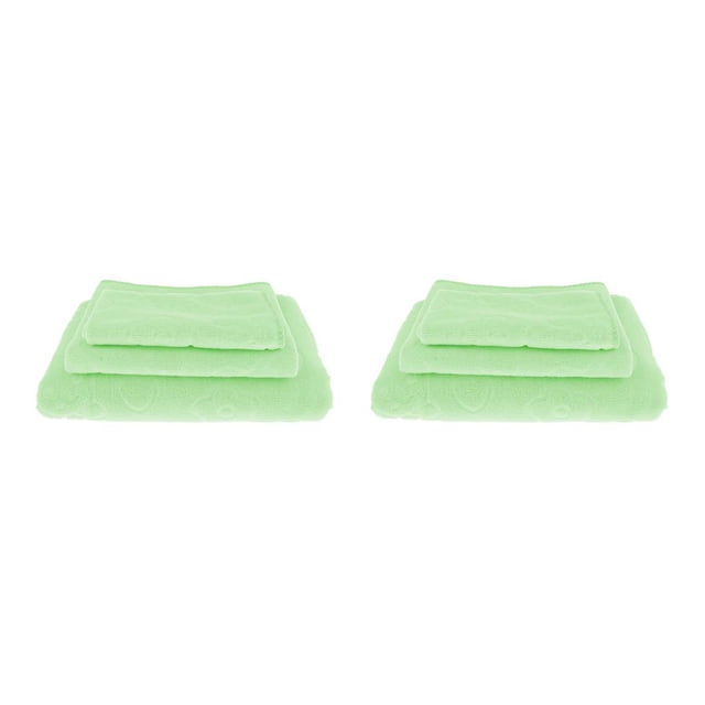 Juegos de toallas de baño Naiovety Toalla de baño súper Toalla de mano y toallita Verde claro