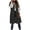 Black, variant on LEAVINGSUO Winter Coats for Women 2023 Trendy Women Warm Hooded Long Sleeve Zipper Jacket Sleeveless Parkas Coats Tops Wth Pocket