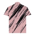 thumbnail image 2 of Golf Shirts for Men Polo-Collared Tops Short Sleeve Geometric Print Business Casual Blouse Fathers Day Gifts (2XL, Pink 02), 2 of 6