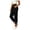 Black, variant on Women's Capris Pants Sweatpant Workout Running Elastic Waist Athletic Capri Pant with Pockets