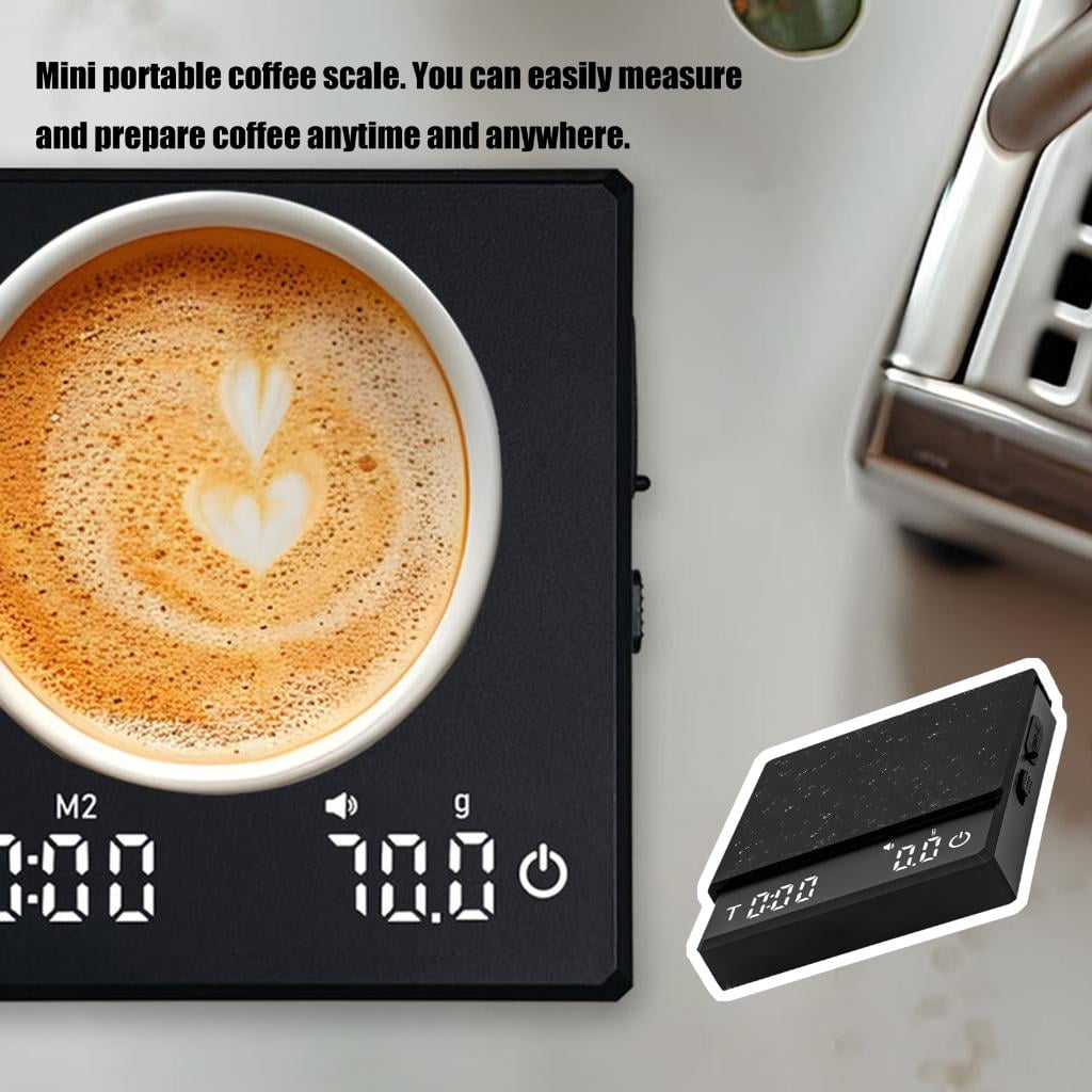 SDFGTstore Kitchen Coffee Scale With Timers Rechargeable Digital Scale High Precisions 5 Modes Drip Espresso Scale Easy to Use