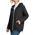 thumbnail image 5 of WPPGONE Womens Windbreaker Jacket Hooded Water-Repellent Hem Drawstring Zip Up Long Sleeve Coat Outdoor Autumn Winter Fashion Casual Jacket with Pockets, 5 of 9