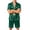 Dark GreenB&06#0622L, variant on Garbnen Silk Mens Pajama Shorts Set 2 Piece Short Sleeve Button Down Sleepwear Pjs Shorts Set Cozy Mens Loungewear Sets Shorts Blue XXL