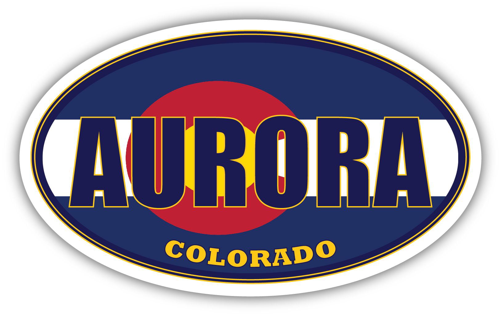Colorado Oval Car Decal Window Bumper Wall Sticker You Pick Size and Color 