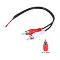thumbnail image 3 of Uxcell 8 Pulgadas RCA Rojo/Blanco Conector Adaptador de Enchufe Macho de 2 a Cable Desnudo de Extremo Abierto Paquete de 2, 3 of 6
