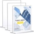 thumbnail image 1 of Acrylic Sign Holder 8.5 x 11 Inch 3 Pack, Clear Display Sign Stand for Store Sign Holders, Vertical Double Acrylic Stands, Vendor Booth Display Items, 1 of 6