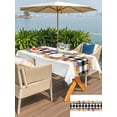 thumbnail image 5 of Outdoor Tablecloth with Umbrella Hole for Patio/Picnic/Party/Camping, Colorful Flowers Waterproof Table Cloth Rectangle Table Cover Washable, Spring Floral Elegant Pastoral Watercolor (54"x 80"), 5 of 8