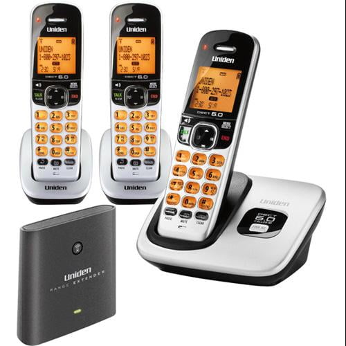Uniden D17603 w/ Range Extender 3 Handset Cordless Phone w/ Range