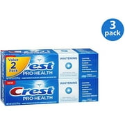 Crest Pro-Health Whitening Fresh Clean Mint Fluoride Toothpaste Value 2 ct (Pack of 3)