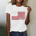 thumbnail image 6 of PXLKNZH American Flag Top Women Plus Size Short Sleeve 4th of July Patriotic Graphic Tees 2025 Summer Independence Day V Neck Shirts,White,S, 6 of 8