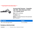 thumbnail image 2 of Accessory Belt Tensioner - Compatible with 1998 - 2003 Volkswagen Beetle 1.9L 4-Cylinder Diesel 1999 2000 2001 2002, 2 of 2
