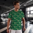 thumbnail image 3 of Wukai St Patrick's Day9 Print Men's Short-Sleeved Mesh T-Shirt,Quick-Dry Short Sleeve Workout T-Shirt-Small, 3 of 8