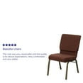 thumbnail image 4 of Flash Furniture HERCULES Series 18.5''W Stacking Church Chair in Brown Fabric - Gold Vein Frame, 4 of 12