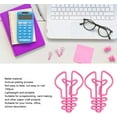 thumbnail image 2 of Yazoeia 100pcs Bulb Shape Paper Clips Cute Mini Paper Clips for Scrapbooking Lightweight and Portable Metal Bookmarks for Office School Document Classification (Red) CJC912-66377, 2 of 9