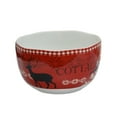 thumbnail image 6 of 222 Fifth Northwood Cottage Holiday Porcelain Dinnerware Collection, 12-Piece Set, Red, 6 of 8