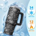 thumbnail image 4 of Halloween 30oz Tumbler with Handle and Straw Lid – Leak Proof Insulated Coffee Cup – Perfect Spooky Pumpkin Gift for Women Girls, 4 of 5