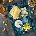 thumbnail image 5 of Marble Print Cutting Board, Antique Stone Blurry Distressed Motley Fractal Effects Illustration Art, Decorative Tempered Glass Cutting and Serving Board, Large Size, Blue, by Ambesonne, 5 of 5